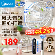 美的（Midea）【劲风酷爽】七叶轻音柔风电风扇家用遥控落地扇台式桌面小型风扇大风力节能立式摇头电扇 SAH30BK