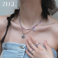 ZEGL蜜糕小紫项链多巴胺配色饰品挂件吊坠女轻奢送闺蜜生日礼物