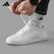 阿迪达斯（adidas）男女鞋板鞋春季皮面防泼水小白鞋百搭运动休闲鞋 亮白 38