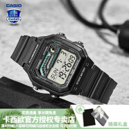 卡西欧（CASIO） 男表女表卡西欧手表男女情侣表学生时尚运动表太阳能双显电子表 WS-1600H-8AVPF银河灰 10年电量