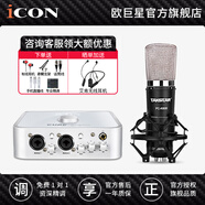 艾肯iCON艾肯 4nano声卡套装手机电脑主播直播喊麦抖音快手全民k歌电容麦克风专业录音话筒设备全套 4NANO+得胜K600套装（需接电脑）
