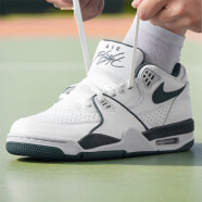 耐克（NIKE）男鞋春季新款运动鞋AIR FLIGHT 89气垫休闲鞋AJ4兄弟款实战篮球鞋 FQ8256-101/AJ4兄弟款/白暗绿 42