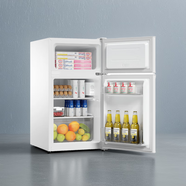 海尔（Haier）双门小冰箱 家用复古小型迷你冰箱两门 冷冻冷藏两用节能低噪 宿舍出租房办公室宾馆 家电以旧换新 24升冷冻64升冷藏 宽深高:45X55X85厘米