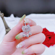 绝世情缘老凤凰纯银灵动流苏福袋吊坠2023新款单独坠子项链女款990足银镶 990如意算盘吊坠