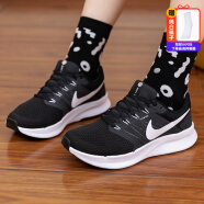 耐克（NIKE）官方 舰店女鞋 25春新款运动鞋低帮透气休闲鞋缓震时尚跑步鞋子女 飞线/经典黑白【主推】 38.5