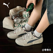 彪马（PUMA）脏脏鞋|复古休闲低帮男女新款冬季板鞋PUMALX 399254 灰色-白色-海军蓝-02 38.5