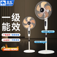 骆驼风扇落地扇一级能效电风扇卧室语音节能摇头扇家用定时遥控静音省电 16英寸变频语音款铝叶