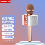 纽曼（Newmine）MC10无线麦克风K歌麦克风音响一体自带声卡 收音麦 小蜜蜂扩音器讲解器蓝牙唱歌娱乐神器宝 玫瑰金