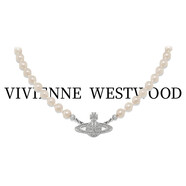 薇薇安·威斯特伍德（Vivienne Westwood）西太后珍珠项链女土星经典带钻明星高考祝福礼物女友生日礼物 银色-土星珍珠项链