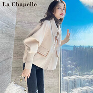 拉夏贝尔（La Chapelle）短外套女装2025年春秋季新款小个子小香风外套上衣服毛呢大衣女春 米白色 M 【推荐100-110斤左右】
