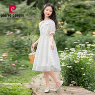 皮尔卡丹（pierre cardin）女大童超好看田园风洋气夏季公主裙子12岁女童夏装连衣裙2025新款 图片色 130 cm