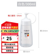 ASVEL阿司倍鹭挤压瓶厨房果酱沙拉瓶子裱花手抓饼挤酱瓶子 白色 300ml