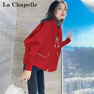 拉夏贝尔（La Chapelle）短外套女装2025年春秋季新款小个子小香风外套上衣服毛呢大衣女春 红色 L 【推荐110-120斤左右】