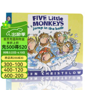 五只猴子在浴缸里跳 Five Little Monkeys Jump in the Bath 英文原版绘本 撕不烂纸板书 幼儿童英语启蒙图画故事书 亲子读物