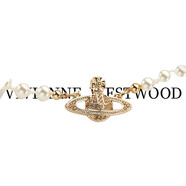 薇薇安·威斯特伍德（Vivienne Westwood）西太后珍珠项链女土星经典带钻明星高考祝福礼物女友生日礼物 金色-土星珍珠项链