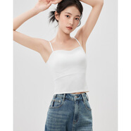 IEF/爱依服裹胸2025夏季新款简约纯色修身百搭内搭外穿吊带背心 白 均码