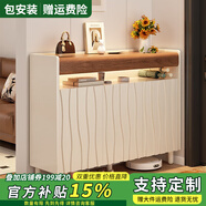 泰帆实木鞋柜大容量门外走廊用2025新款感室内门厅入户玄关柜 【防尘柜门款】0.8m实木高脚鞋柜
