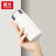 富光 保温杯小巧可爱便携少女316不锈钢迷你水杯简约情人节礼物送女友 极简白228ml+升级316L内胆