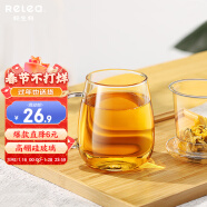 物生物（RELEA）茶杯男女士茶水分离杯玻璃杯带过滤水杯办公泡茶杯子耐高温花茶杯