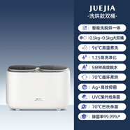 觉家双舱双筒内衣内裤小型迷你洗衣机全自动洗脱烘一体机家用宿舍双桶洗袜子神器内衣裤双仓专用清洗机 【双仓智能洗烘】+不锈钢内筒+UVC除菌
