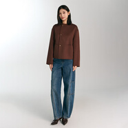 哥弟（GIRDEAR）秋冬新款休闲百搭时尚绵羊毛爆款外套140029 焦糖暖棕 XS 1码