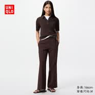 优衣库女装弹力喇叭裤/聪明裤西裤通勤裤子479721 39 棕黑色 3XL /170/92B