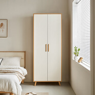 林氏家居成品衣柜卧室小户型收纳柜储物柜实木脚衣橱国家补贴橱柜JC18D 【F4星主材|两门|无抽】0.8m衣柜