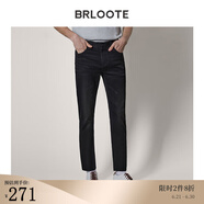 巴鲁特（Brloote）牛仔裤男春季棉质休闲裤微弹修身裤子 黑色 185/96A