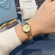 卡西欧（CASIO）情侣手表一对女士时装穿搭小金表时尚男表轻奢礼物礼盒装男士手表 女款小金表 礼物套装
