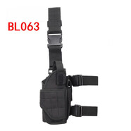 FANCYCHIC多功能战术腿包军迷CS装备右腿套腰间套军迷射击快拔套道具 黑色