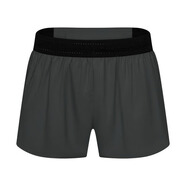 专业马拉松二合一跑步短裤三分裤男女训练运动轻薄速干裤可装手机 深灰色 2XL