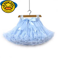 G.duck儿童蓬蓬tutu裙女童网纱蛋糕半身裙凸凸春秋新款兔兔公主裙 天空蓝 L(120-140cm)