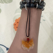 狐狸面罩项链国风美学狐狸吊坠守护灵男女编织情侣闺蜜礼物 L086狐狸面具火焰色项链