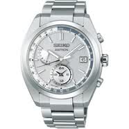 精工（SEIKO）日本原装男表 Astron 太阳能无线电波手表 防磁双时区日期窗口 SBXY009 银盘钢带