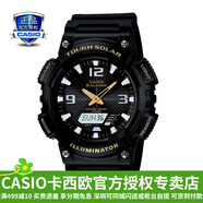 卡西欧（CASIO） 男表女表卡西欧手表男女情侣表学生时尚运动表太阳能双显电子表 太阳能：AQ-S810W-1B黑战士