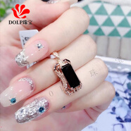 DOLP本命年墨绿绿碧玺吊坠镀s925银显大气女绿宝石项链大气精美女 项链