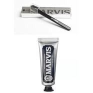 玛尔斯【官方】意大利marvis进口美白牙膏抹茶奶盖亮白去牙渍85ml 黑色甘草薄荷25ml+送marvis牙刷