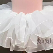 雷姆汀2025夏泡泡袖舞蹈服练功服连体蓬蓬裙女童芭蕾舞演出装 白色欧根纱 100 (建议身高85-95)
