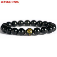 石头记（istone）新品/石头记黑曜石手链十二生肖本命佛守护神男女款本命年手串 (圆珠12mm)普贤菩萨-龙_蛇