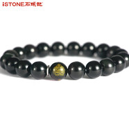 石头记（istone）新品/石头记黑曜石手链十二生肖本命佛守护神男女款本命年手串 (圆珠12mm)千手观音-鼠