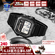 卡西欧（CASIO） 男表女表卡西欧手表男女情侣表学生时尚运动表太阳能双显电子表 WS-1600H-1AVPF大师黑 10年电量