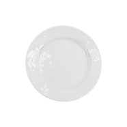 陶园梦 电光金白玫瑰骨瓷餐具 DIY碗碟盘家用 自由搭配餐具 面碗汤大勺 6.00寸平盘1个