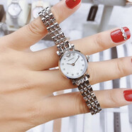 阿玛尼正品Armain满天星镶钻防水女士手表轻奢高级感时尚石英表 镶钻全银色一22MM