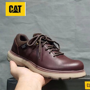 卡特（CAT）低帮男鞋马丁靴英伦风复古工装鞋潮男休闲男鞋春秋季 低帮咖色 40 运动鞋码