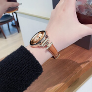 HKMW华为机适用新款女士智能手表2025运动减脂健康GT4 mini手机蓝牙电话手环女手表 工字皮带棕接打电话+信息同步+离线支付+语音控制+