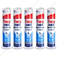 汉高（Theramed）德国进口牙膏100ml 按压直立式清洁清新口腔 防护防蛀（蓝色*5支）