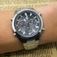 卡西欧（CASIO) EDIFICE 系列商务休闲防水太阳能六局电波石英男士手表 EQW-T650D-1A