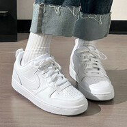 耐克（NIKE）女鞋COURT BOROUGH新款休闲鞋小Dunk小空军板鞋低帮大童运动鞋 BQ5448-100 纯白 35.5