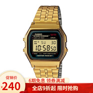 卡西欧（CASIO） 卡西欧casio时尚休闲小金表简约复古金色防水钢带男士腕表 LA680WGA-1D