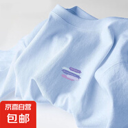 220克纯棉2025冰川蓝短袖t恤女夏季内搭t恤甜美学生上衣B701YL 1700天蓝 2XL